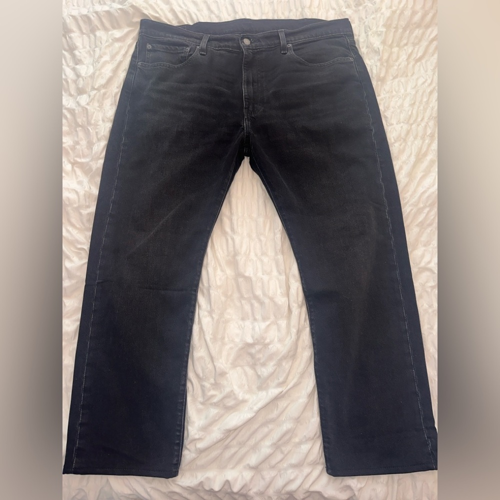 Levi's Premium Men's Black 502 Taper Fit Jeans